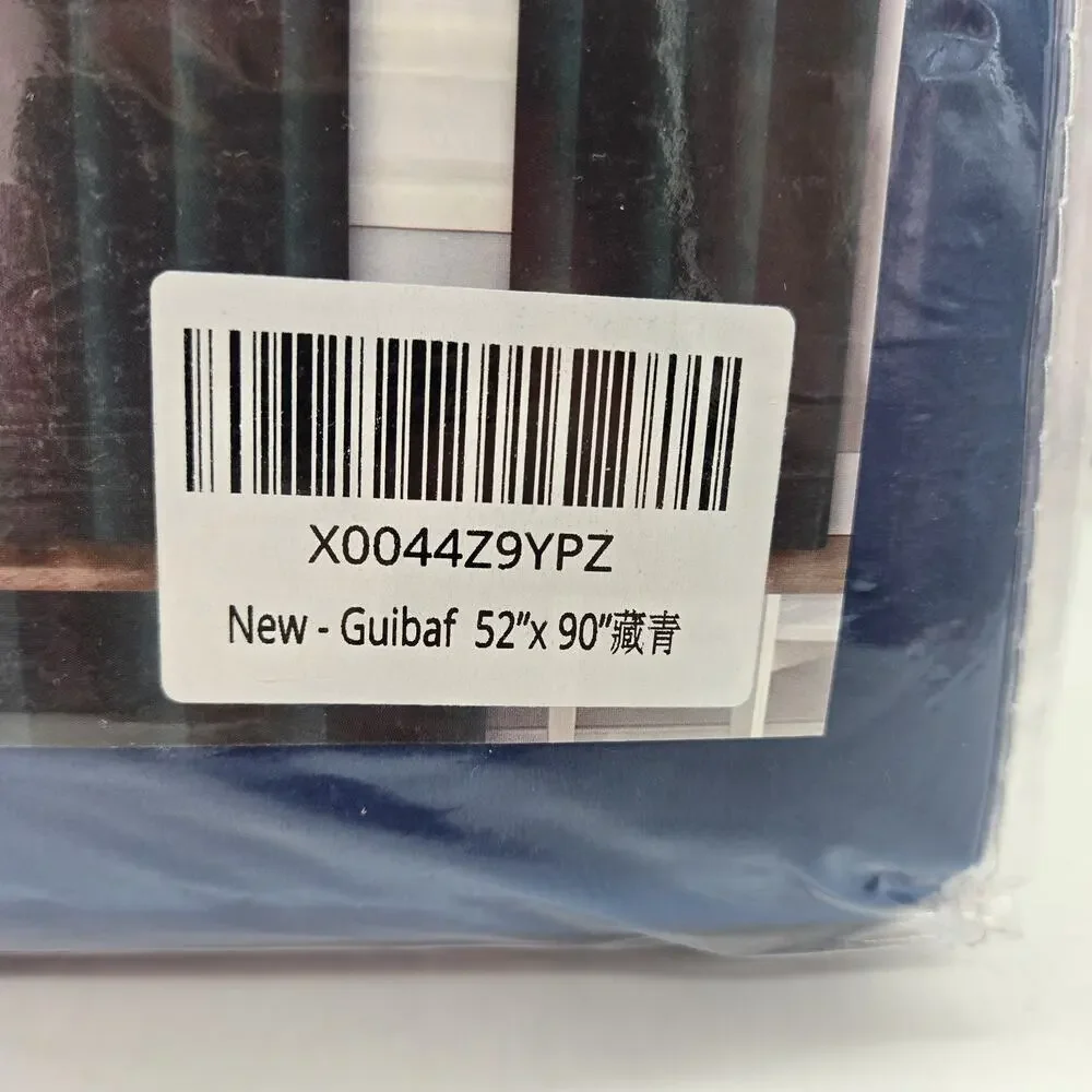 Blue Velvety 2 Panel Curtains 52x90